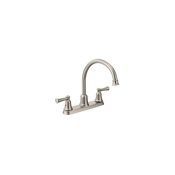 Classic Stainless Two-Handle High Arc Kitchen Faucet
